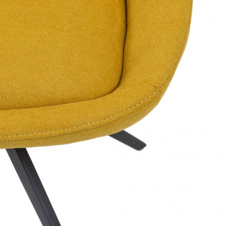 Silla estilo Mid Century mostaza -56x59x85h