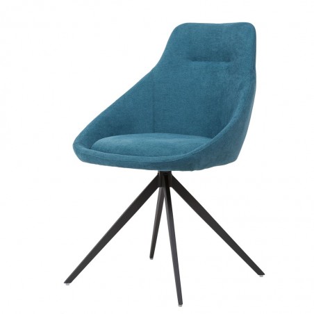 Silla estilo Mid Century azul -56x59x85h