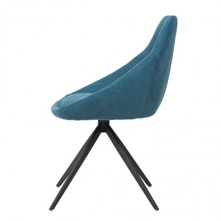 Silla estilo Mid Century azul -56x59x85h