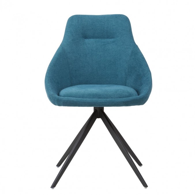 Silla estilo Mid Century azul -56x59x85h