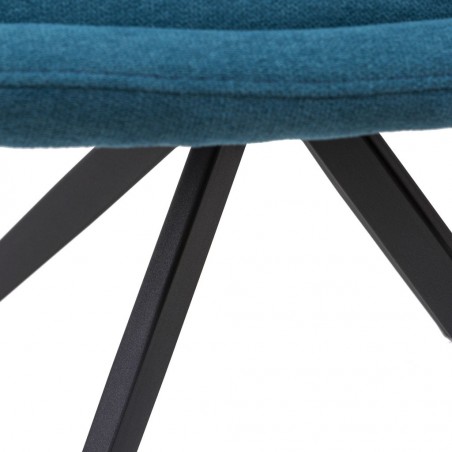 Silla estilo Mid Century azul -56x59x85h