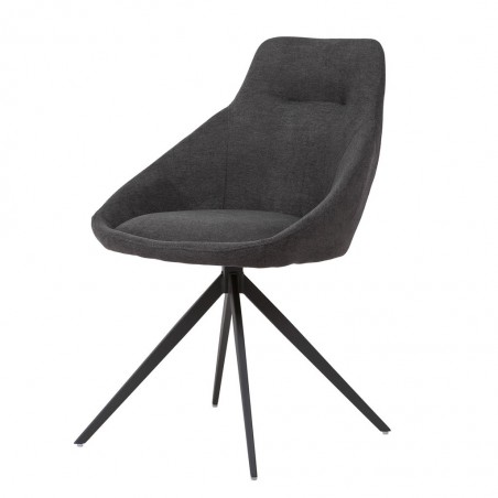 Silla estilo Mid Century dark grey -56x59x85h