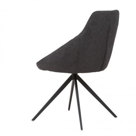 Silla estilo Mid Century dark grey -56x59x85h