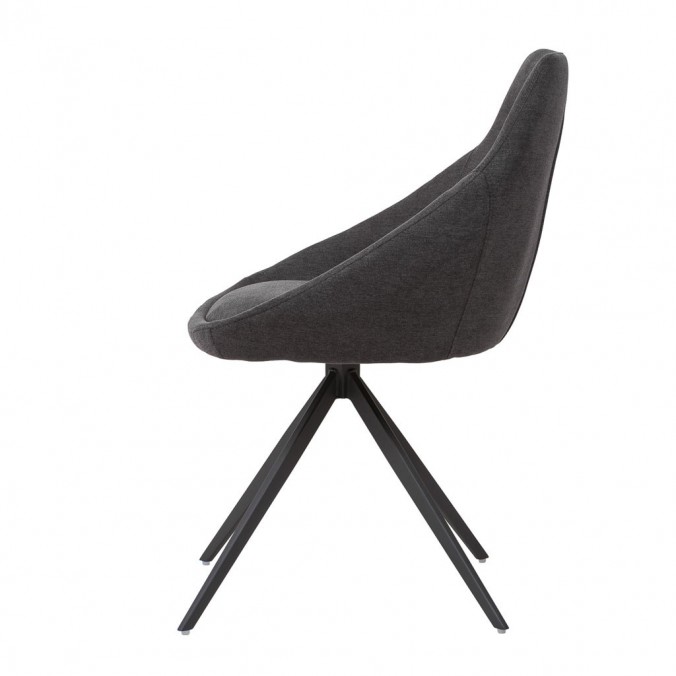 Silla estilo Mid Century dark grey -56x59x85h