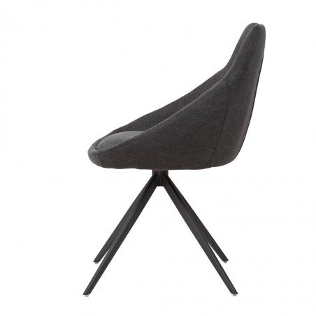 Silla estilo Mid Century dark grey -56x59x85h