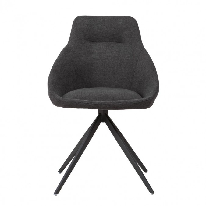Silla estilo Mid Century dark grey -56x59x85h