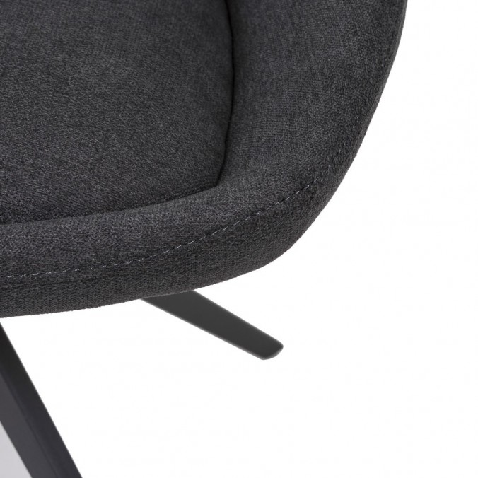Silla estilo Mid Century dark grey -56x59x85h