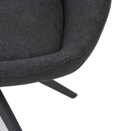 Silla estilo Mid Century dark grey -56x59x85h