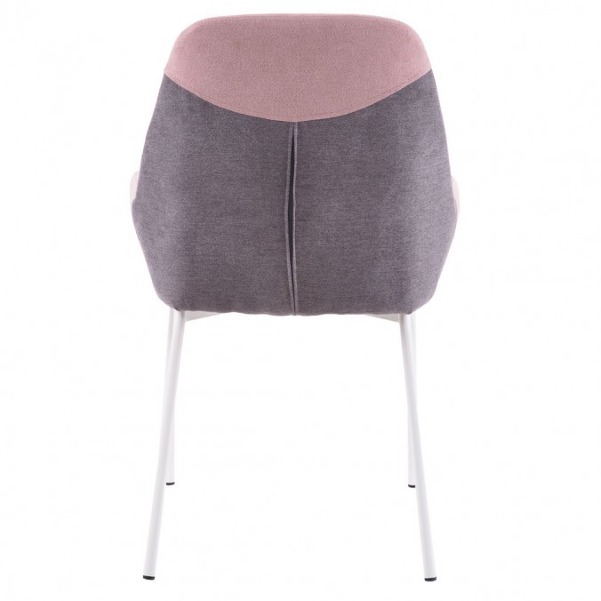 Silla diseño con tapizado rosa-gris 58x58x89h