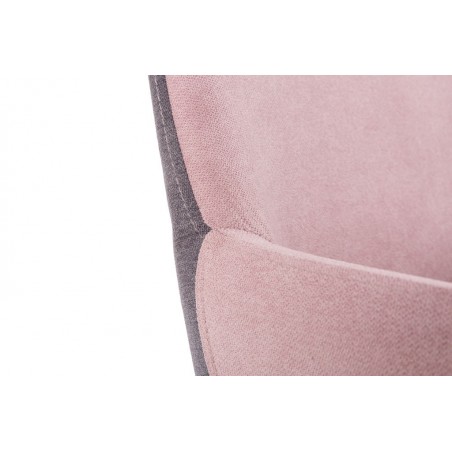 Silla diseño con tapizado rosa-gris 58x58x89h
