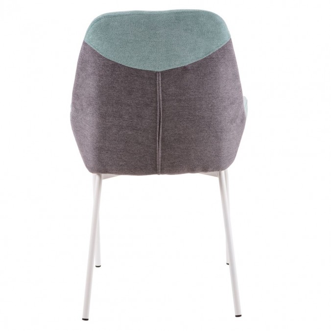 Silla diseño con tapizado mint y gris 58x58x89h Silla diseño con tapizado mint y gris 58x58x89h