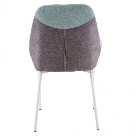 Silla diseño con tapizado mint y gris 58x58x89h