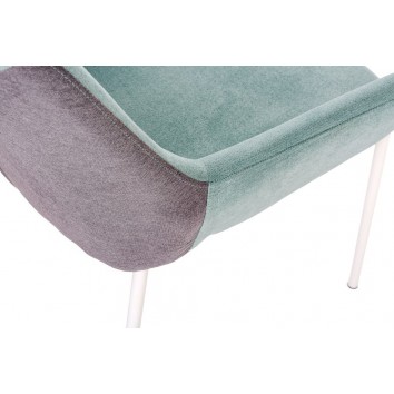 Silla diseño con tapizado mint y gris 58x58x89h 2