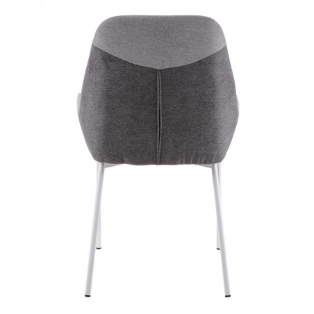 Silla diseño con tapizado gris claro y oscuro 58x58x89h
