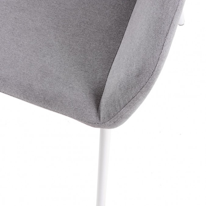 Silla diseño con tapizado gris claro y oscuro 58x58x89h