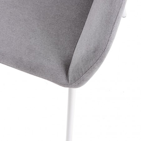 Silla diseño con tapizado gris claro y oscuro 58x58x89h