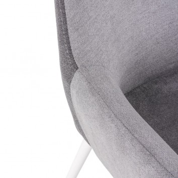 Silla diseño con tapizado gris claro y oscuro 58x58x89h 2