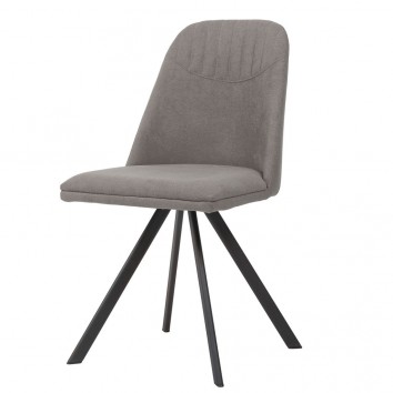 Silla giratoria CRIS color gris tapizada en tela