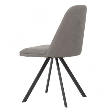 Silla giratoria CRIS color gris tapizada en tela 2
