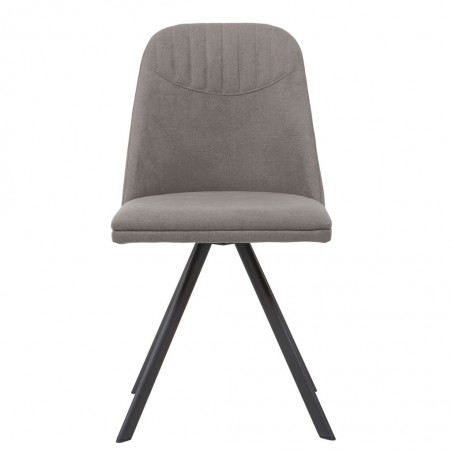 Silla giratoria CRIS color gris tapizada en tela