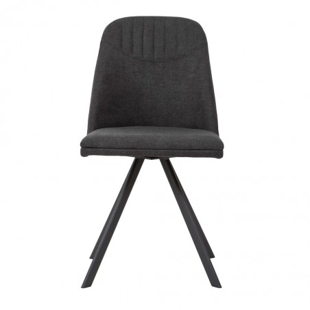 Silla giratoria color gris oscuro tapizada en tela