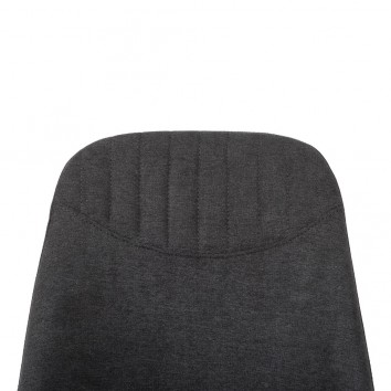 Silla giratoria color gris oscuro tapizada en tela 2