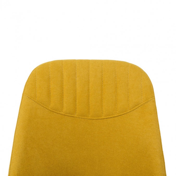 Silla giratoria color mostaza tapizada en tela Silla giratoria color mostaza tapizada en tela