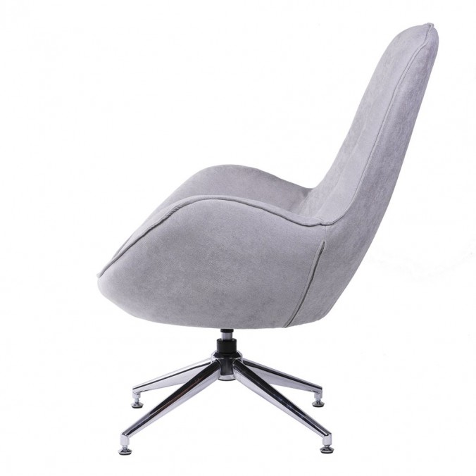 Butaca giratoria patas cromo Grey Light 83x77x70h