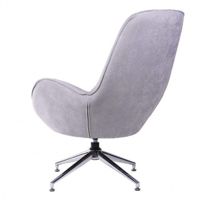 Butaca giratoria patas cromo Grey Light 83x77x70h