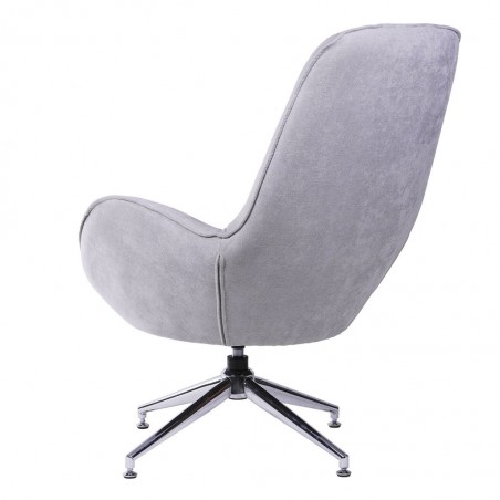Butaca giratoria patas cromo Grey Light 83x77x70h