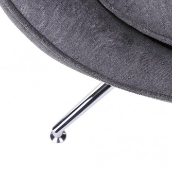 Butaca giratoria patas cromo Grey Dark 77x86x104h 2