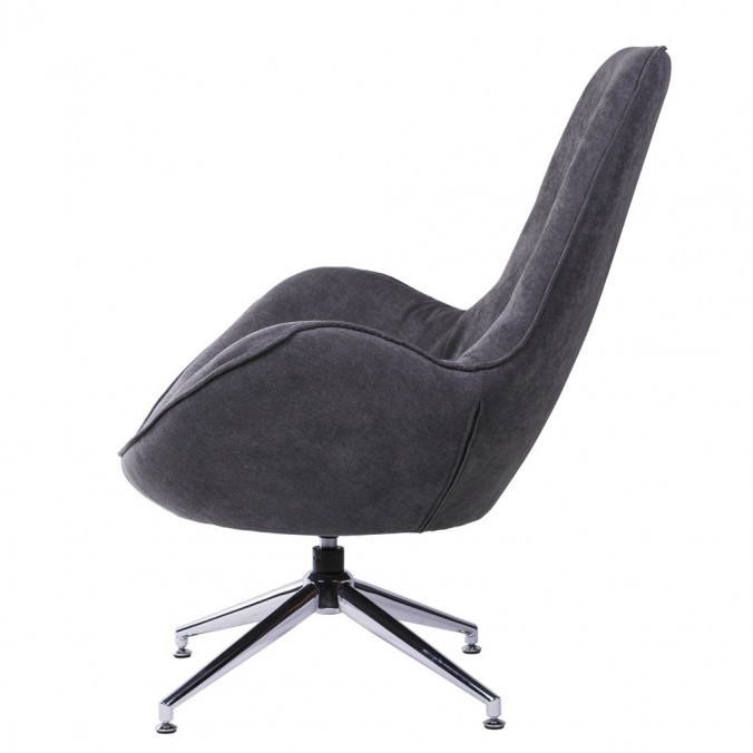 Butaca giratoria patas cromo Grey Dark 77x86x104h Butaca giratoria patas cromo Grey Dark 77x86x104h