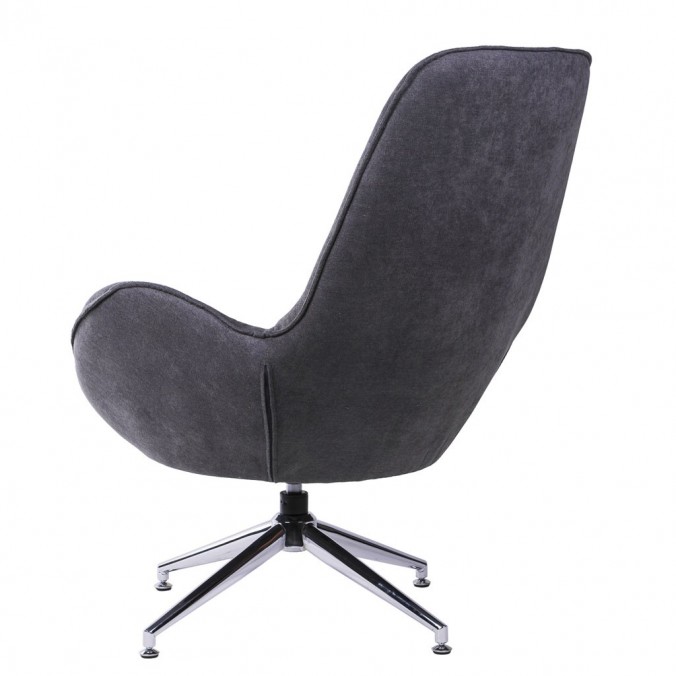 Butaca giratoria patas cromo Grey Dark 77x86x104h Butaca giratoria patas cromo Grey Dark 77x86x104h