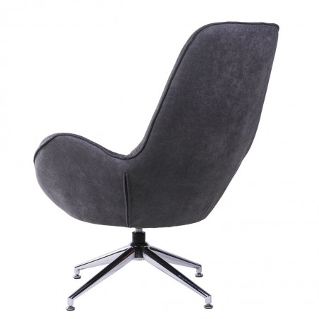 Butaca giratoria patas cromo Grey Dark 77x86x104h