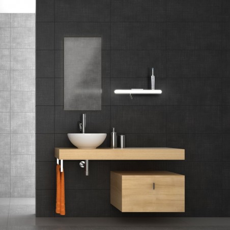 Lámpara aplique de pared LED 4000K con repisa y USB