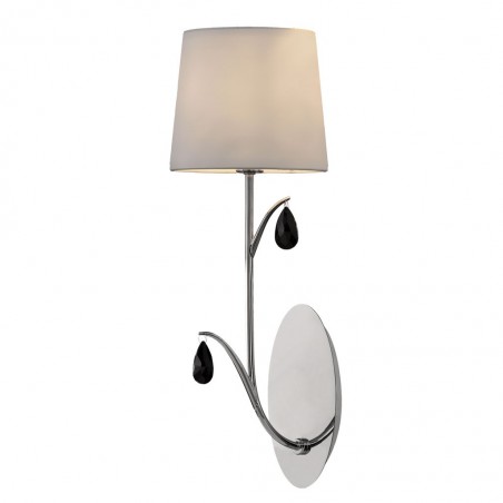 Aplique de pared clásico cromo 1 luz