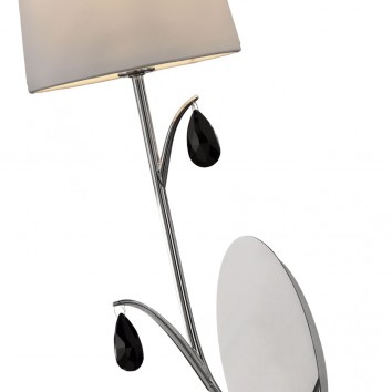 Aplique de pared clásico cromo 1 luz 2