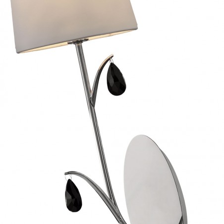 Aplique de pared clásico cromo 1 luz