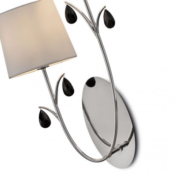Aplique de pared clásico cromo 2 luces 2