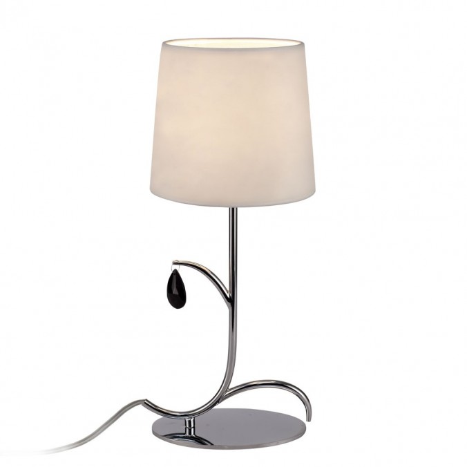 Lámpara de mesa estilo clásico cromo 1 luz