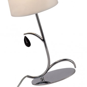 Lámpara de mesa estilo clásico cromo 1 luz 2