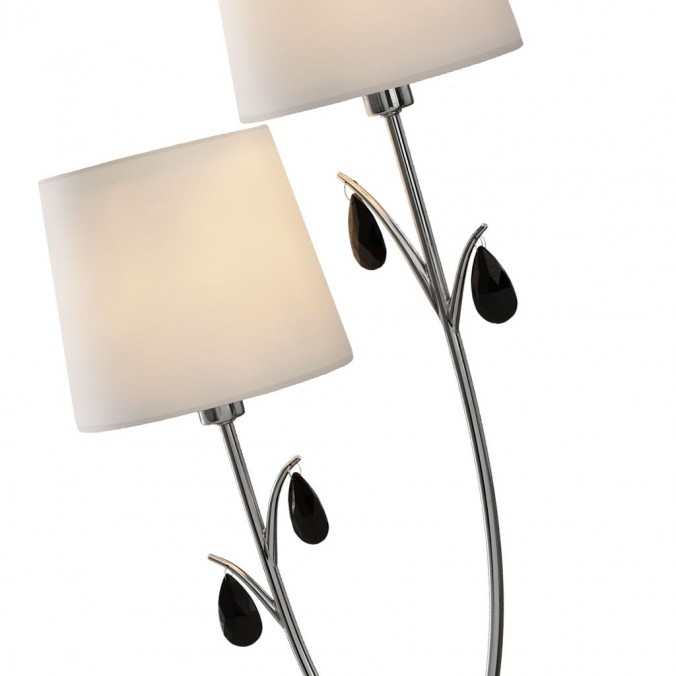 Lámpara de mesa estilo clásico cromo 2 luces