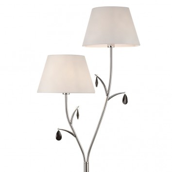 Lámpara de pie estilo clásico cromo 2 luces 2