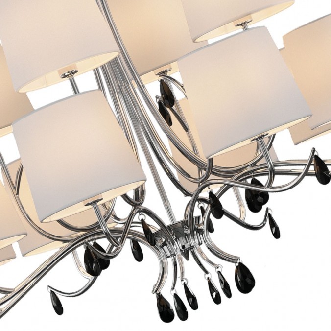 Lámpara de techo estilo clásico cromo 12 luces