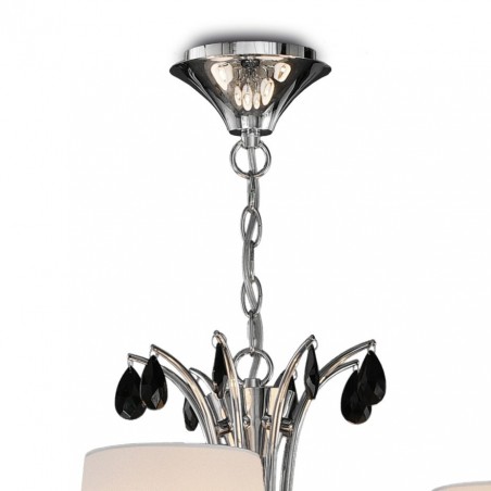 Lámpara de techo estilo clásico cromo 12 luces