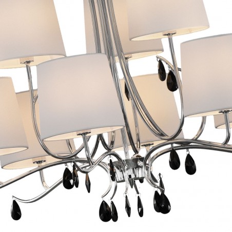 Lámpara de techo estilo clásico cromo 9 luces