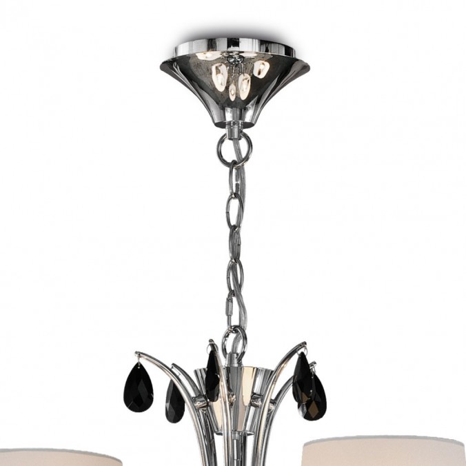 Lámpara de techo estilo clásico cromo 9 luces