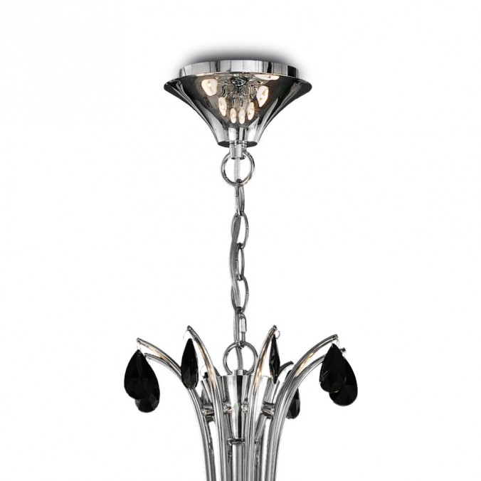 Lámpara de techo estilo clásico cromo 8 luces