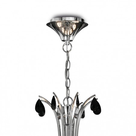 Lámpara de techo estilo clásico cromo 8 luces