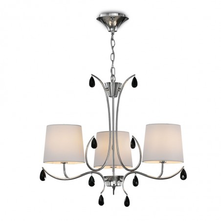 Lámpara de techo estilo clásico cromo 3 luces